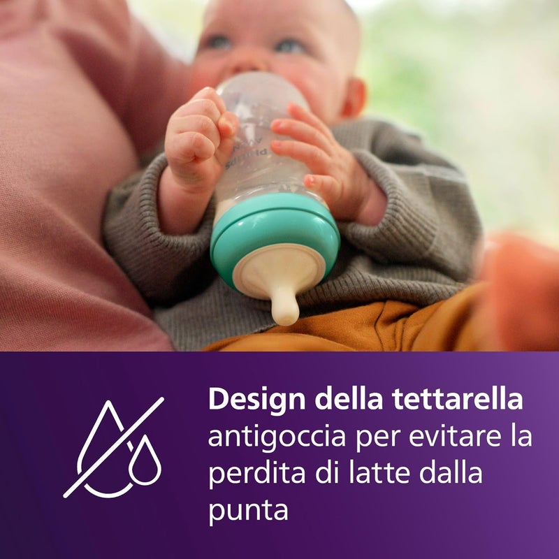 Philips Avent Natural Response Baby Bottle 260 ml (9 oz) with Medium Flow Teat (Flow 3), Pack of 3, Tropical Design, SCY903/73 - Image 5